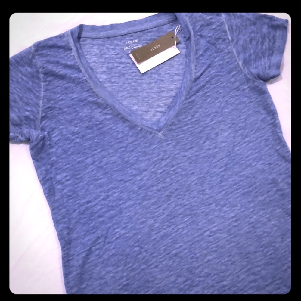 NWT J Crew garment dyed v-neck tee